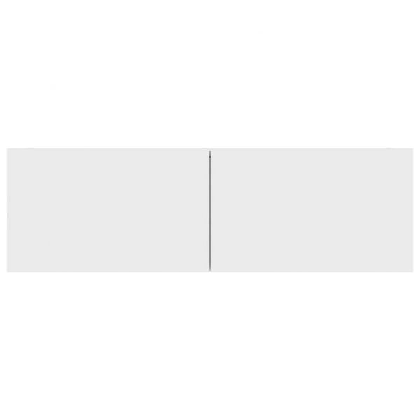 ТВ шкафове, 3 бр, бели, инженерно дърво