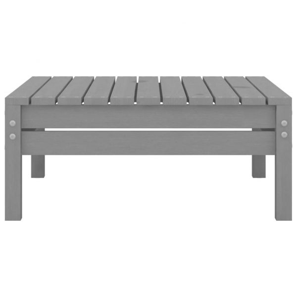 Градински лаундж комплект, 9 части, сив, бор масив