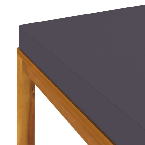 Градински лаундж комплект с възглавници, 6 части, акация масив