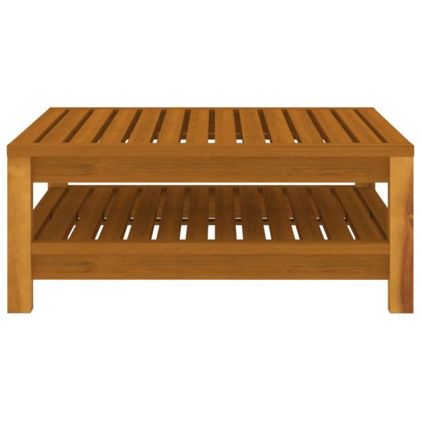 Градински лаундж комплект с възглавници, 8 части, акация масив