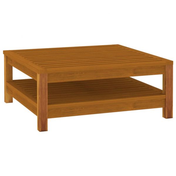 Градински лаундж комплект с възглавници, 5 части, акация масив