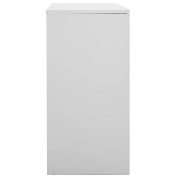 Заключващ се шкаф, светлосив, 90x45x92,5 см, стомана