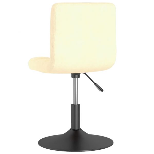 Въртящи трапезни столове, 2 бр, кремави, кадифе