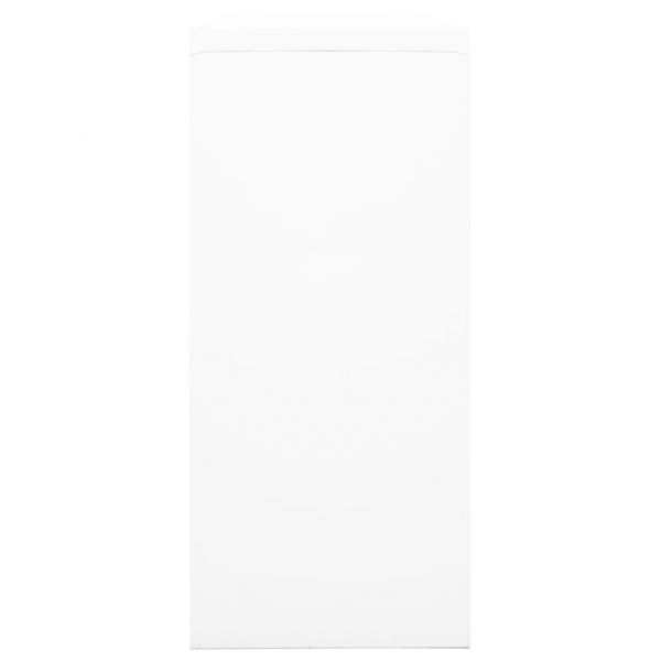 Шкаф с плъзгаща врата, бял, 90x40x90 см, стомана