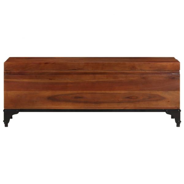 Сандък за съхранение, 110x35x41 см, акациево дърво масив