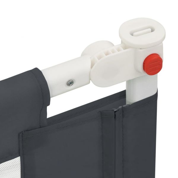 Ограничител за бебешко легло, тъмносив, 120x25 см, плат