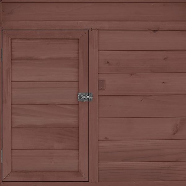 Птичарник, мока и бяло, 150x96x110 см, масивен чам