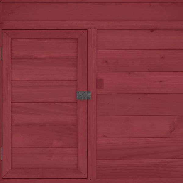 Птичарник, червено и бяло, 150x96x110 см, масивен чам