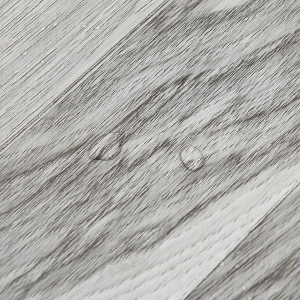 Самозалепващи подови дъски, 55 бр, PVC, 5,11 м², сиви на ивици