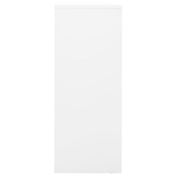 Офис шкаф, бял, 90x40x102 см, стомана