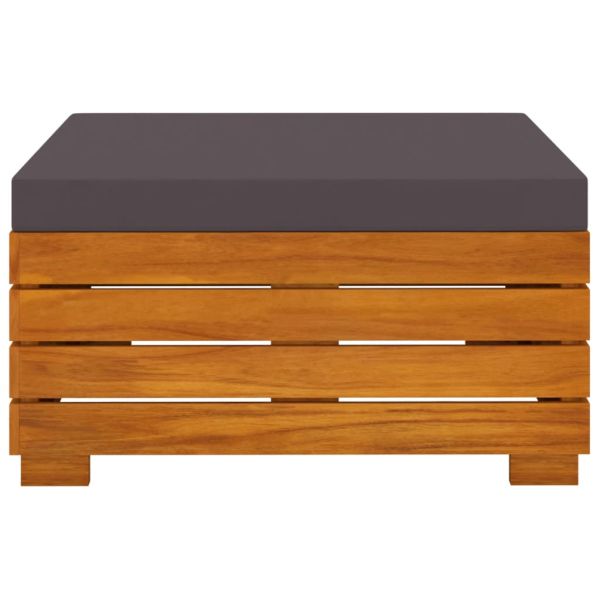 Градинска маса и табуретка с възглавница, акациево дърво масив