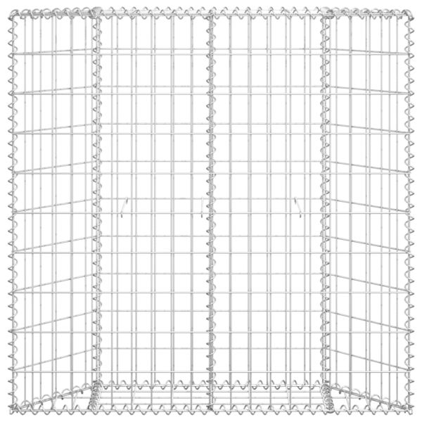 Габион повдигната леха трапец поцинкована стомана 100x20x100 см