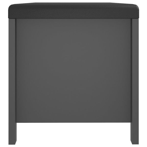 Кутия за съхранение, сива, 105x40x45 см, инженерно дърво