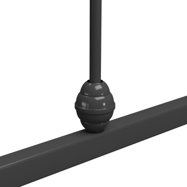 Рамка за легло, сива, метал, 90x200 см