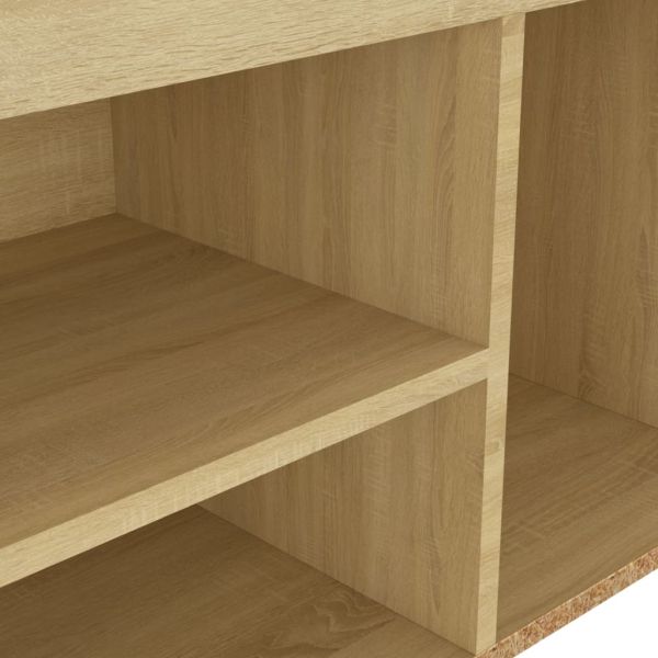 Пейка за обувки, дъб сонома, 80x30x47 см, инженерно дърво