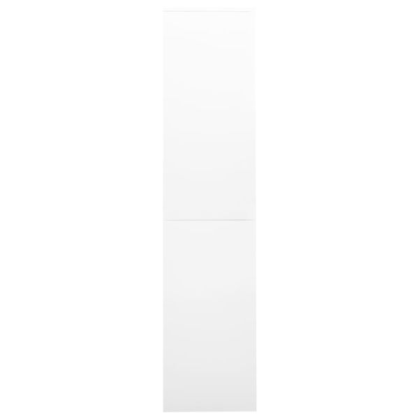 Офис шкаф с плъзгаща се врата, бял, 90x40x180 см, стомана