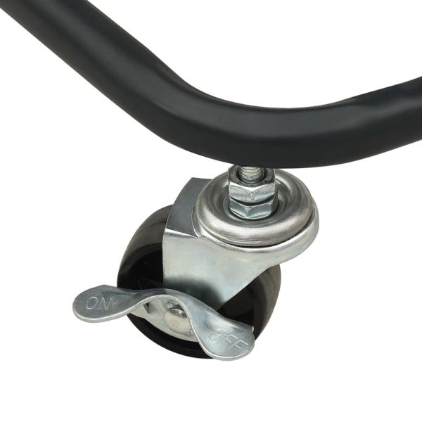 Количка на 3 нива, черна, 43x34x79 см, стомана