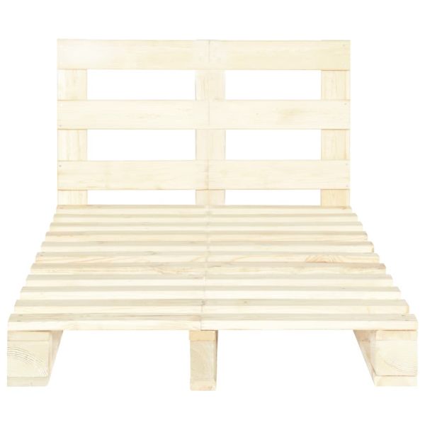 Палетна рамка за легло, бор масив, 120х200 см