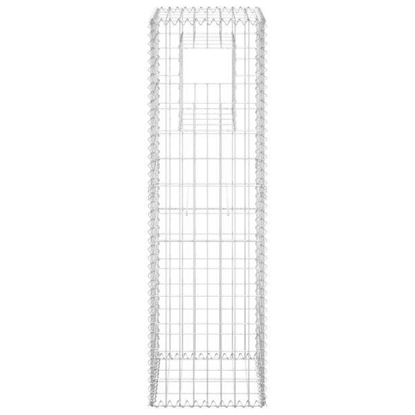 Габионна кошница стълб, 2 бр, 40x40x140 cм, желязо