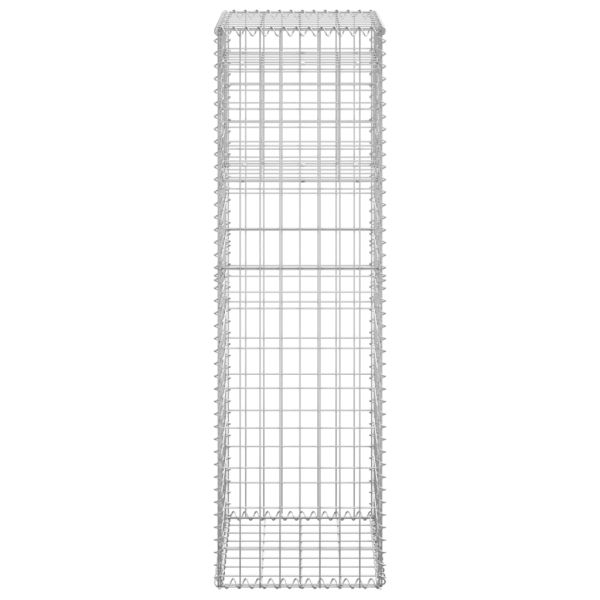 Габионна кошница стълб, 2 бр, 40x40x140 cм, желязо