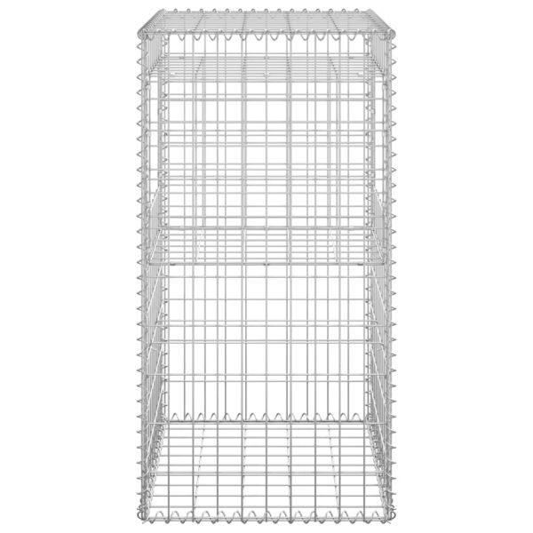 Габионна кошница стълб, 2 бр, 50x50x100 cм, желязо