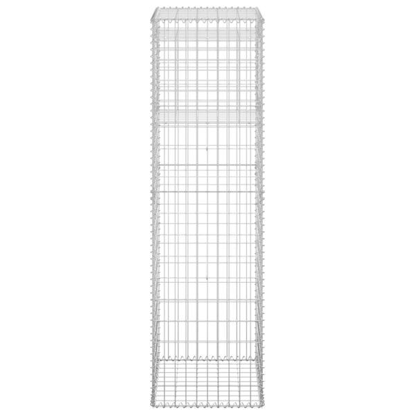 Габионна кошница стълб, 2 бр, 50x50x180 cм, желязо