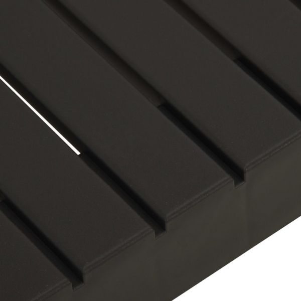 Градински лаундж комплект с възглавници 6 части пластмаса сив