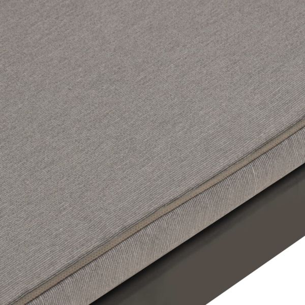 Градински лаундж комплект с възглавници 6 части пластмаса сив