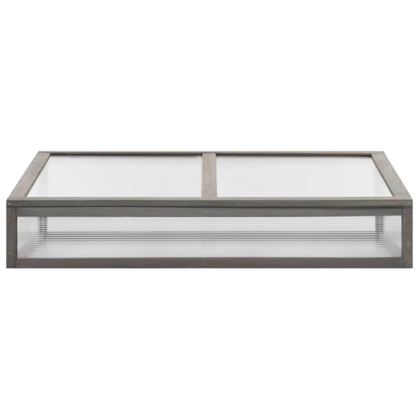 Повдигната леха с оранжерия, 110x54x120 см, ела масив