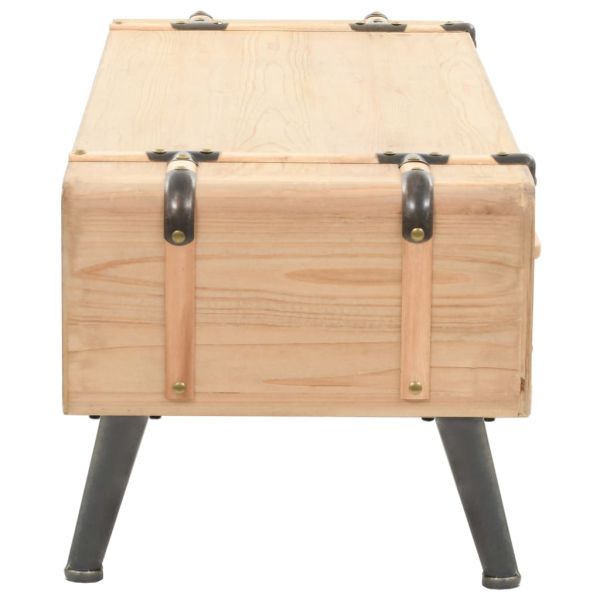 ТВ шкаф, 110x33x35 см, чамово дърво масив