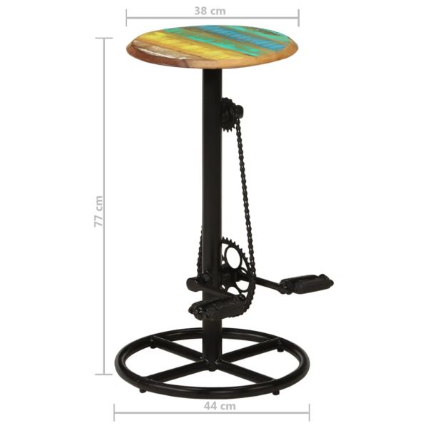 Бар табуретки, 2 бр, регенерирана дървесина масив