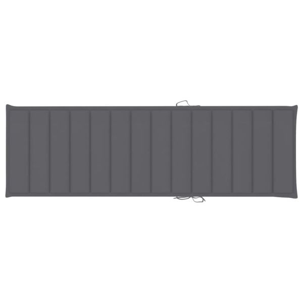 Градински шезлонг с шалте, акациево дърво масив