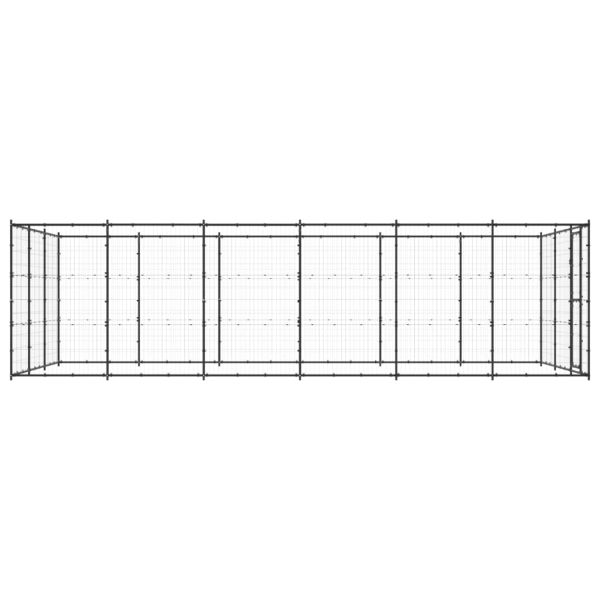 Външна клетка за кучета, стомана, 21,78 м²