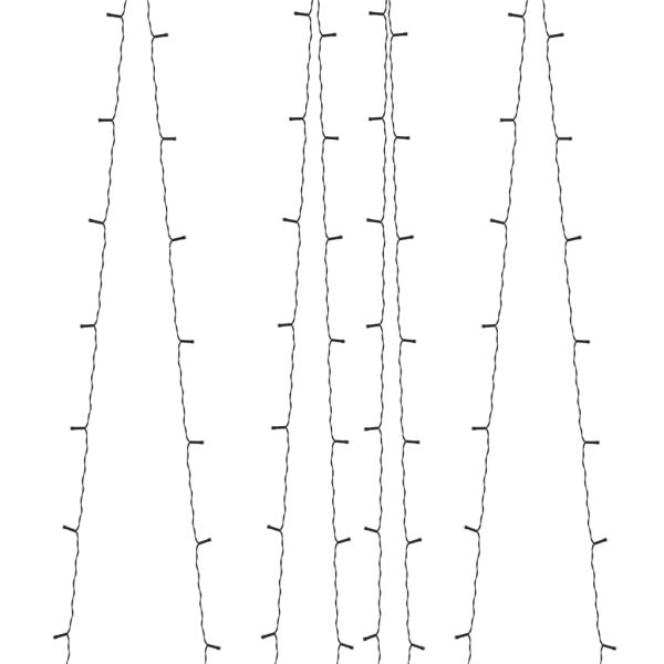 Соларни лампички 5 бр 5х200 LED многоцветни за закрито/открито