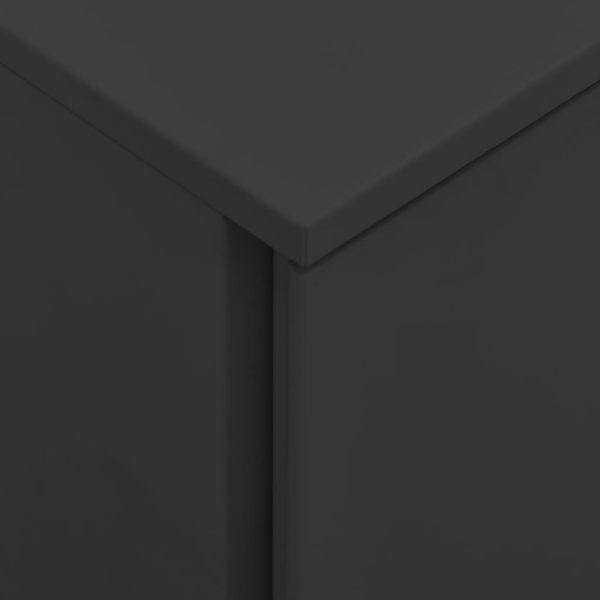 Мобилен офис шкаф, антрацит, 39x45x60 см, стомана