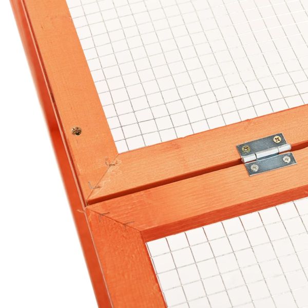 Клетка за зайци, 183x90x46,5 см, чам масив