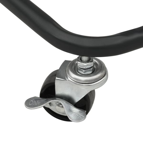 Кухненска количка на 3 нива, черна, 42x35x85 см, желязо и ABS