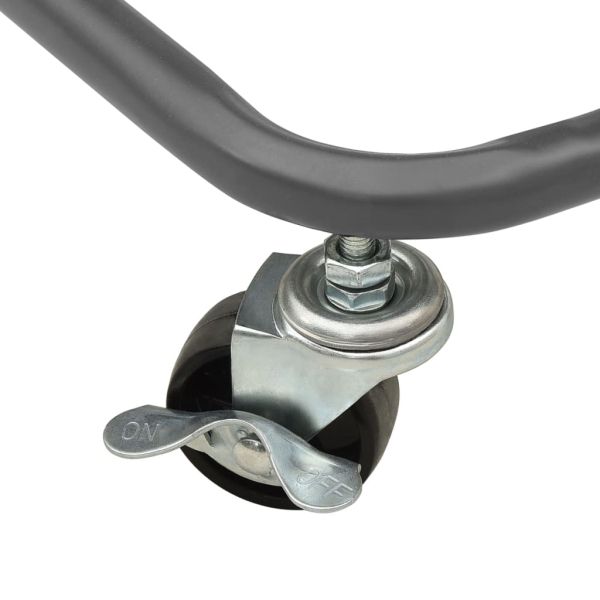 Кухненска количка на 3 нива, сива, 42x35x85 см, желязо и ABS