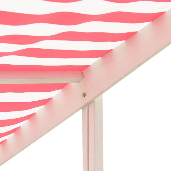 Пясъчник с регулируем покрив, чам, бяло и червено, UV50