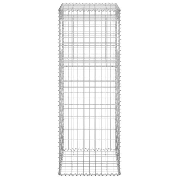 Габионни кошници стълб, 2 бр, 50x50x140 cм, желязо