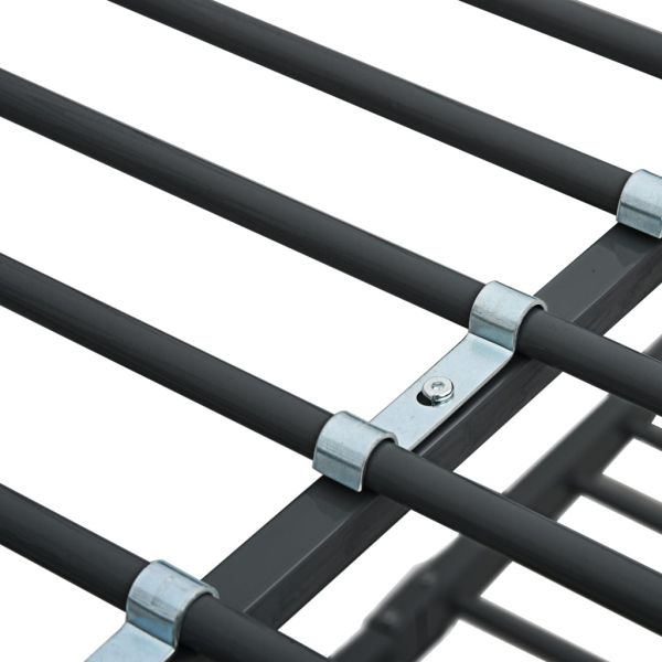 Рамка за двуетажно легло, черна, метал, 140x200 см/90x200 см