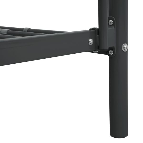 Рамка за двуетажно легло, черна, метал, 140x200 см/90x200 см