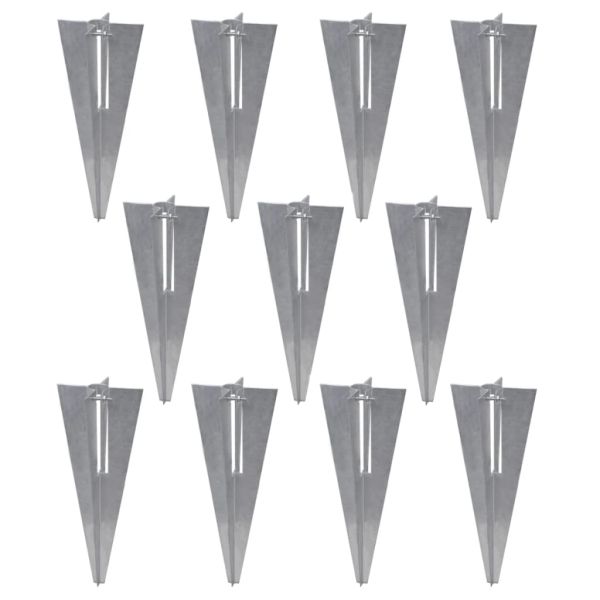 Оградна мрежа с колове и клинове поцинкована стомана 25x1,5 м