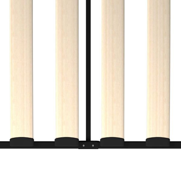 Рамка за дневно легло, черна, метал, 90x200 см