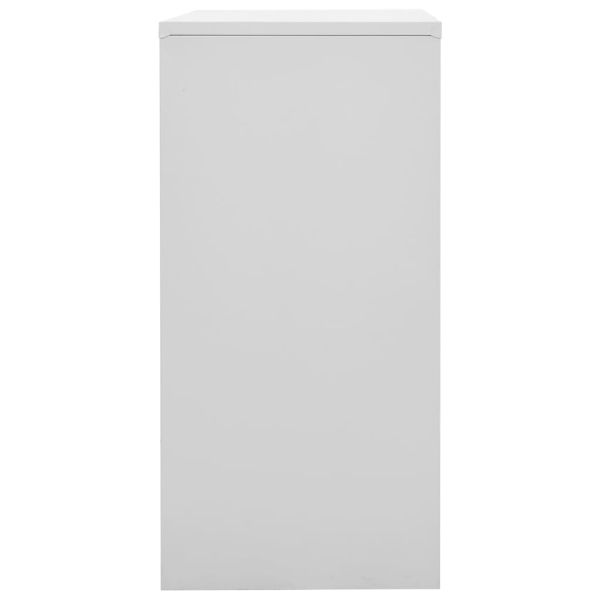 Заключващи шкафове 5 бр светлосиво/червено 90x45x92,5см стомана