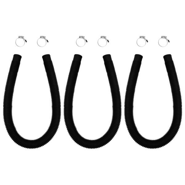 Извити соларни панели за отопление на басейн, 3 бр, 72,5x46 см