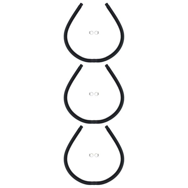 Извити соларни панели за отопление на басейн, 3 бр, 110x65 см