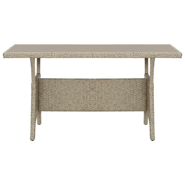 Градинска маса, сива, 120x70x66 cм, полиратан