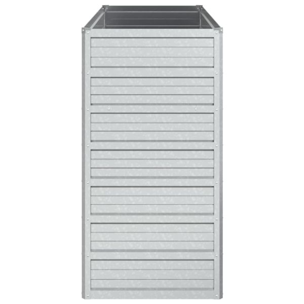 Повдигната градинска леха, 100x40x77 см, стомана, сребриста