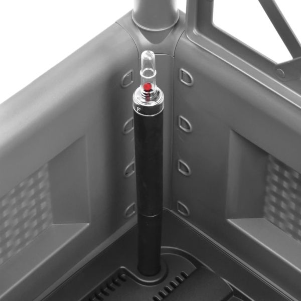 Градинска повдигната леха с решетка, самополивна, сива